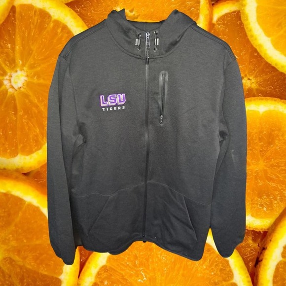 Russell Fusion Knit‎ Louisiana State University LSU  Tigers Black Jacket Size M - Picture 1 of 7